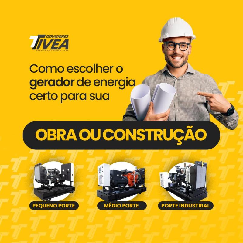 Gerador de energia a diesel para obras e construções
