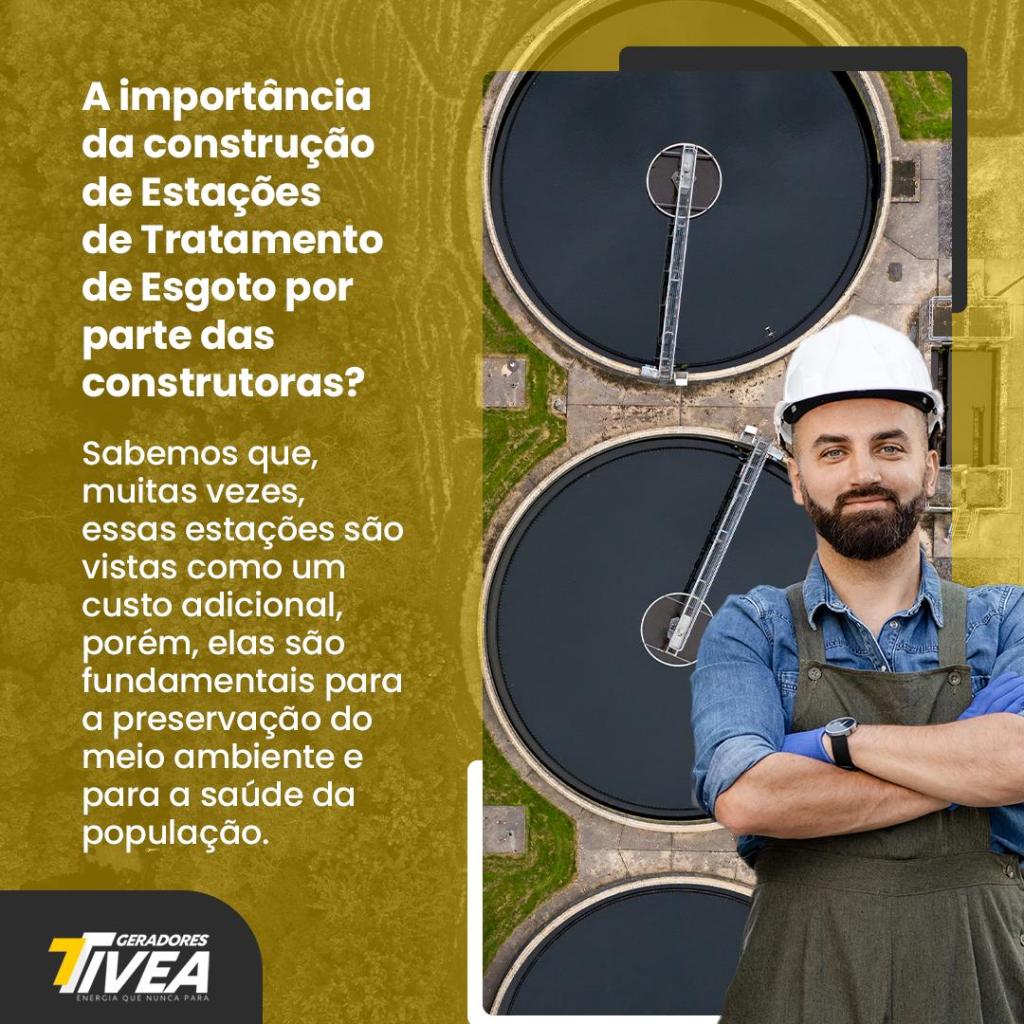 Estação de tratamento de esgoto e geradores de energia